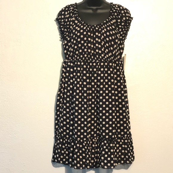 Cowgirl Justice Dresses & Skirts - COWGIRL JUSTICE polka dot dress black and white L